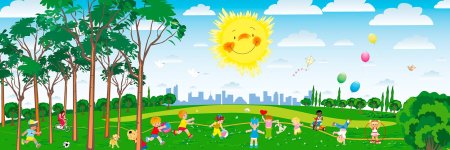 Летняя площадка фон детский