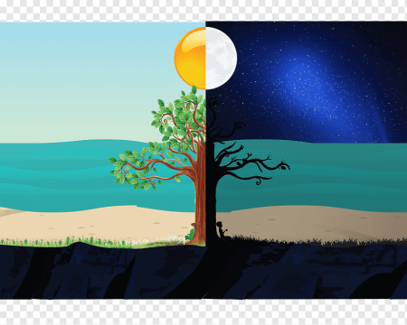 Рисование день и ночь