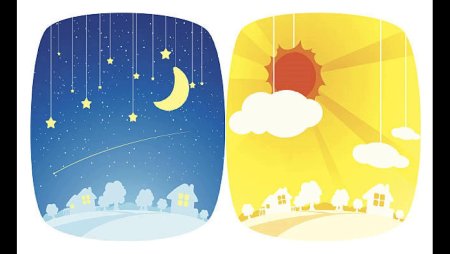 День ночь иллюстрации для детей