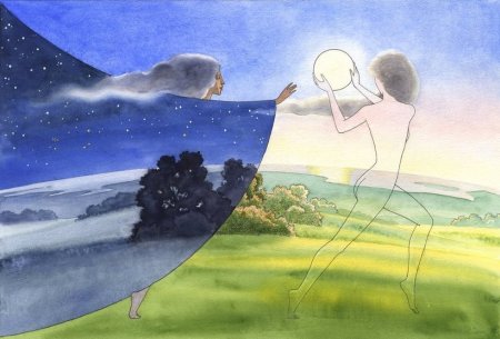 Картина смены дня и ночи