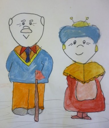 Бабушка и дедушка рисунок