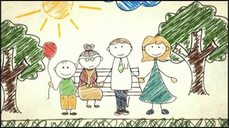 Детские рисунки ко Дню пожилого человека