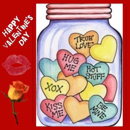 Баночка с сердечками для дневника