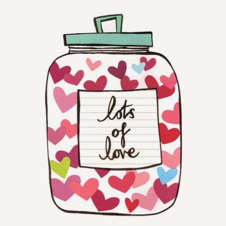Баночка с сердечками рисунок