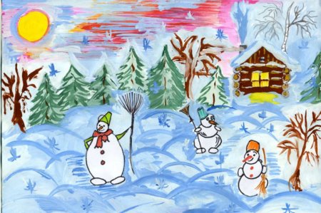 Рисунки на зимнюю тематику