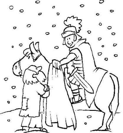 Святой Мартин раскраска