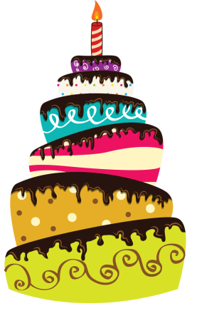 Нарисовать праздничный торт