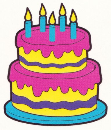Раскраска торт на день рождения
