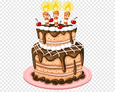 Раскраска торт на день рождения