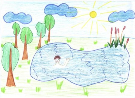 Детский рисунок лето