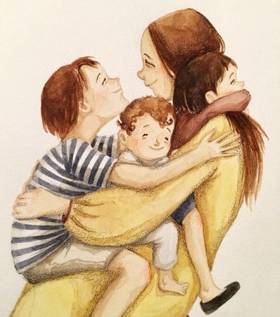 Обнимашки семья