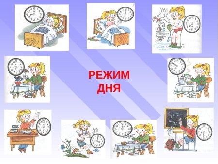 Соблюдение режима дня