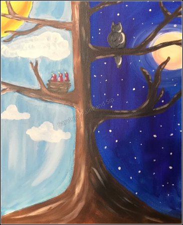 Рисование день и ночь