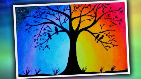 Рисование день и ночь