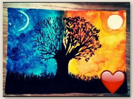 Рисование день и ночь