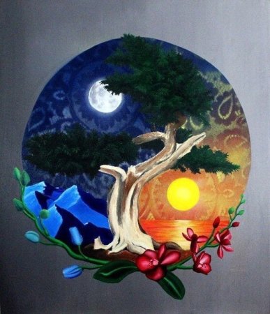 Гармония Инь и Ян живопись