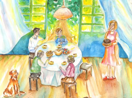 Красивые рисунки на тему семья