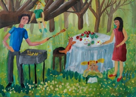 Рисунок на тему семейный праздник