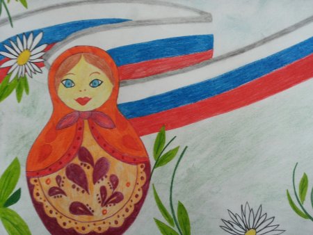 Рисунок ко Дню России в детский сад