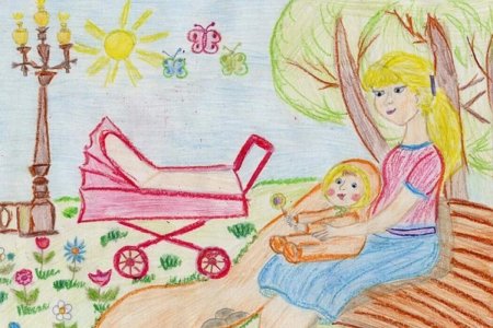 Рисунок на тему мама