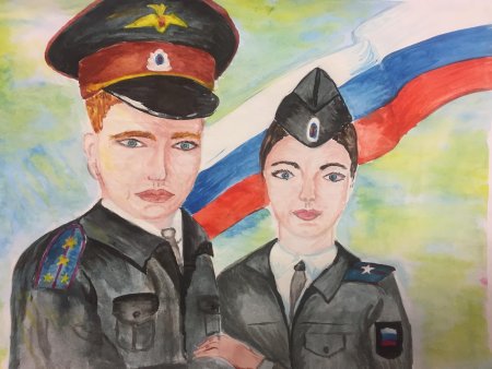Рисунок ко Дню полиции