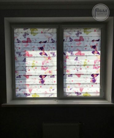 Шторы день ночь с рисунком