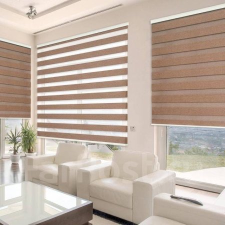 Рулонные шторы день ночь