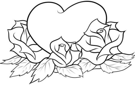 Роза раскраска