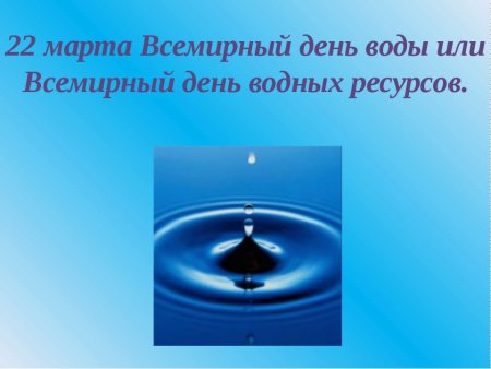 Всемирный день воды рисунок