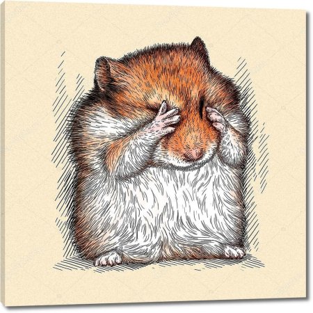 Веселый и грустный хомяк