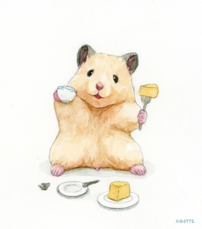 Акварельный хомяк