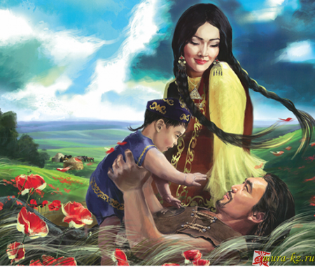 Казахская семья арт