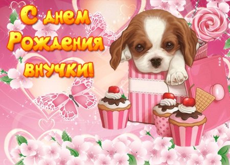 С днём рождения внучке