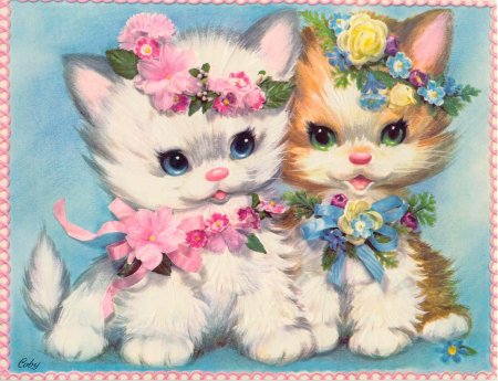 Открытка «котики»