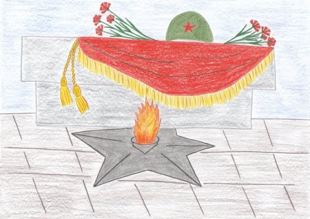 Рисунок на 9 мая вечный огонь