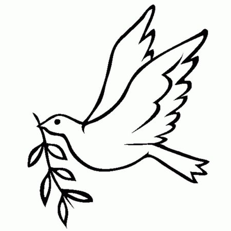 Голубь мира раскраска
