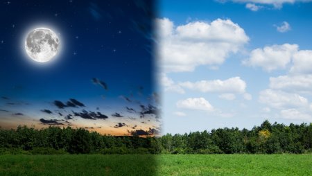 Пейзаж день и ночь