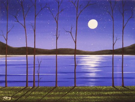 Рисование ночного пейзажа