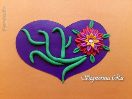 Поделка из пластилина на день мамы
