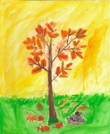 Детские рисунки на тему золотая осень 57 фото