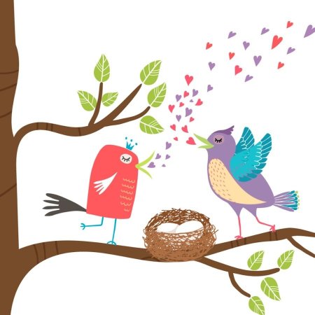 Рисунок на день птиц легкие