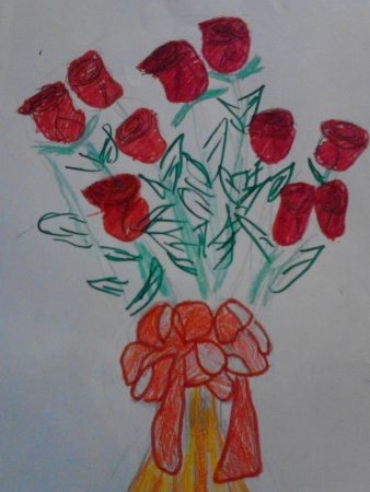 Рисование цветы для мамы