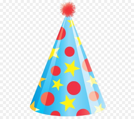 Праздничный колпак на прозрачном фоне