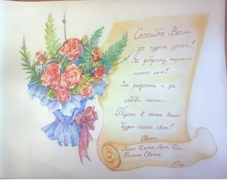 Плакат на день рождения учителю