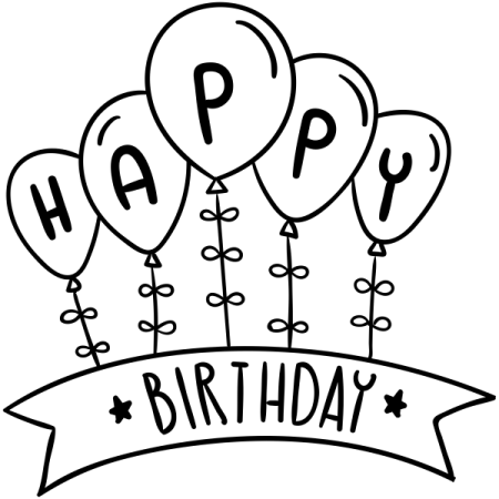 Happy Birthday картинки раскраска