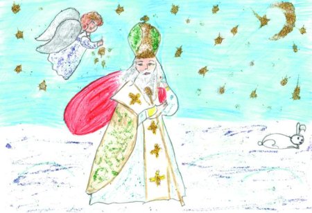 Рисунок ко Дню Святого Николая для детей