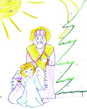 Рисунок ко Дню Святого Николая для детей