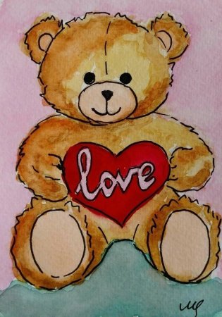 Раскраска мышкас сердечком