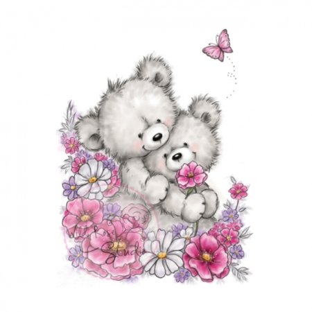 Открытки маме на день рождения с мишкой