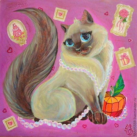 Рисовать кошку красками